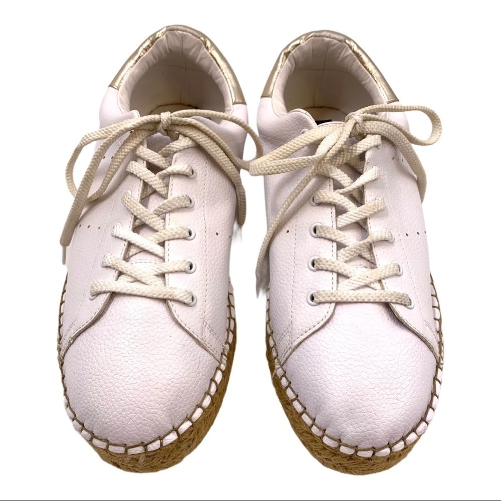 Steve Madden White Vegan Platform Espadrille Casual Shoes Women’s 10 - Picture 3 of 12